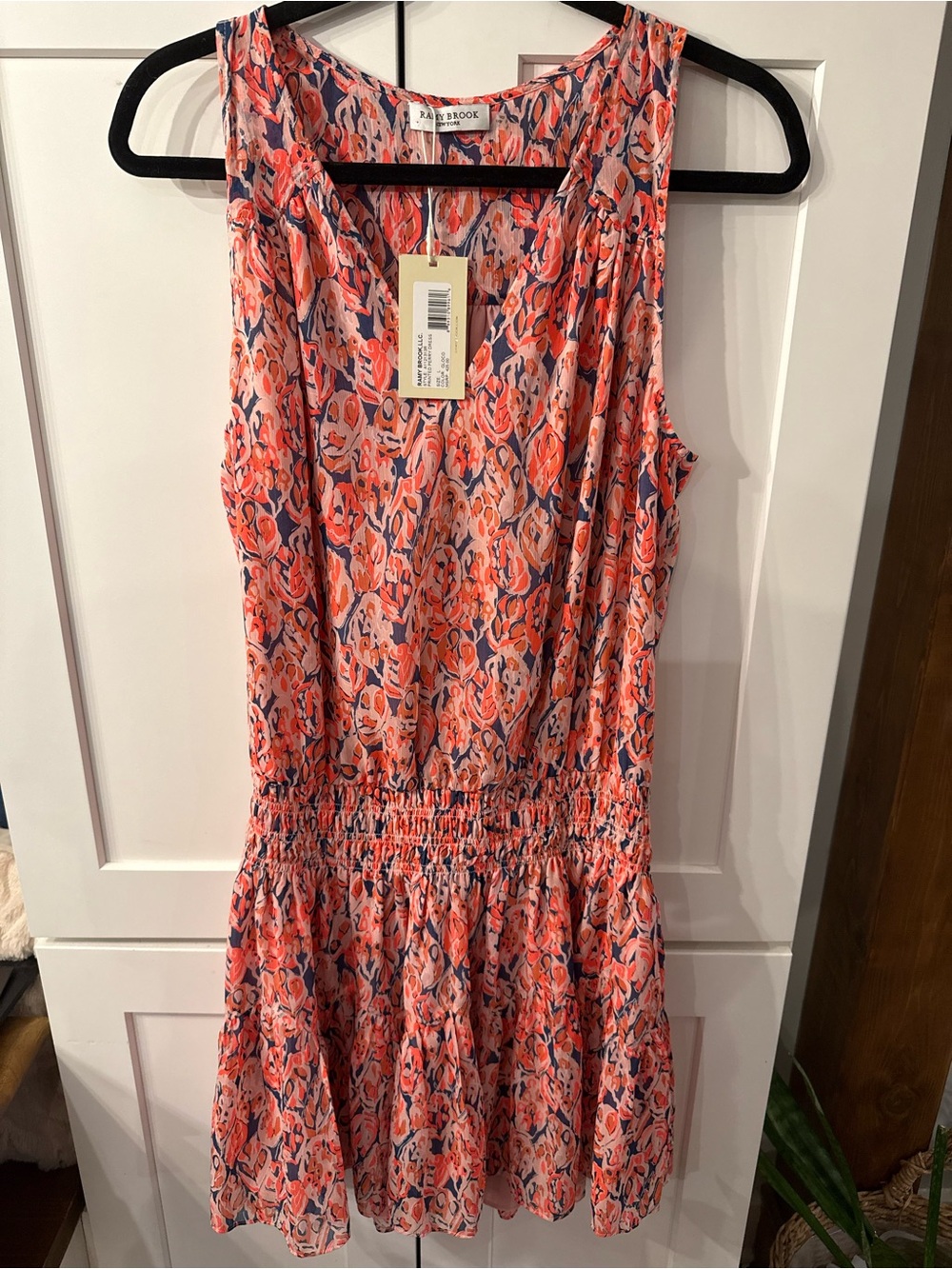 Ramy Brook Coral Pink Floral Sleeveless Dress